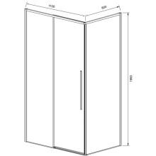 Душевой уголок 110х80 см Vincea Slim-N VSR-4SN8011CLB прозрачное