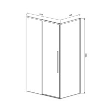 Душевой уголок 110х90 см Vincea Slim-N VSR-4SN9011CL прозрачное