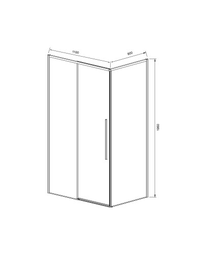 Душевой уголок 110х90 см Vincea Slim-N VSR-4SN9011CL прозрачное