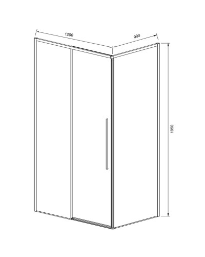 Душевой уголок 120х90 см Vincea Slim-N VSR-4SN9012CL прозрачное