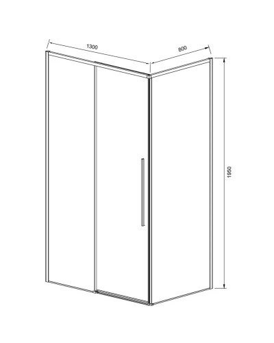 Душевой уголок 130х80 см Vincea Slim-N VSR-4SN8013CL прозрачное