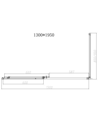 Душевой уголок 130х90 см Vincea Slim-N VSR-4SN9013CL прозрачное