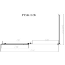 Душевой уголок 130х80 см Vincea Slim-N VSR-4SN8013CLB прозрачное