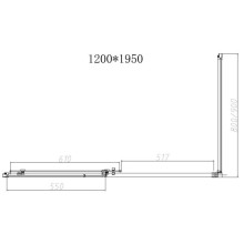 Душевой уголок 120х90 см Vincea Slim-N VSR-4SN9012CLB прозрачное