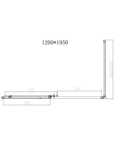 Душевой уголок 120х90 см Vincea Slim-N VSR-4SN9012CLB прозрачное