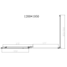 Душевой уголок 120х80 см Vincea Slim-N VSR-4SN8012CLB прозрачное