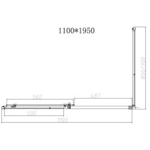 Душевой уголок 110х90 см Vincea Slim-N VSR-4SN9011CLB прозрачное