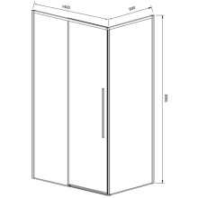 Душевой уголок 140х90 см Vincea Slim-N VSR-4SN9014CL прозрачное