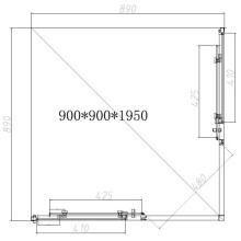 Душевой уголок 90х90 см Vincea Slim-N VSS-4SN900CL прозрачное
