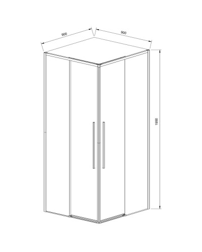 Душевой уголок 90х90 см Vincea Slim-N VSS-4SN900CL прозрачное