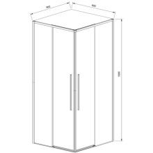 Душевой уголок 90х90 см Vincea Slim-N VSS-4SN900CLB прозрачное