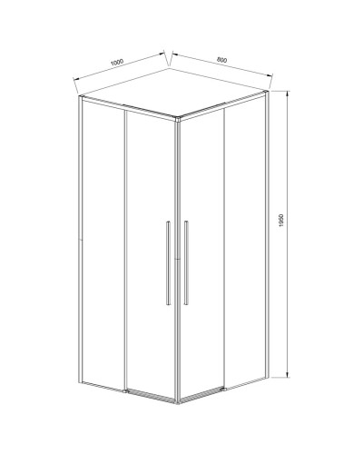 Душевой уголок 100х80 см Vincea Slim-N VSS-4SN8010CL прозрачное