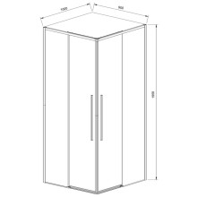 Душевой уголок 100х90 см Vincea Slim-N VSS-4SN9010CL прозрачное