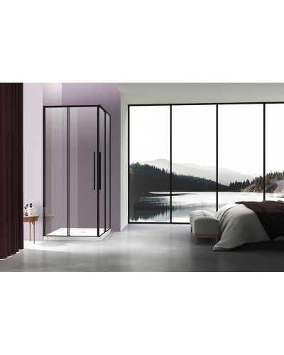 Душевой уголок 100х90 см Vincea Slim-N VSS-4SN9010CLB прозрачное