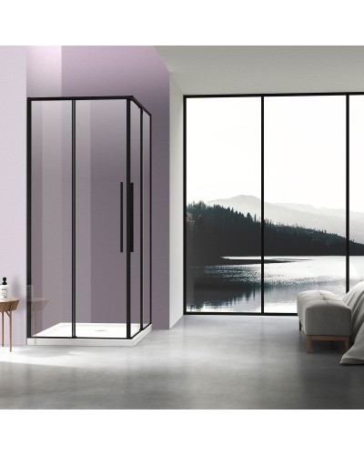 Душевой уголок 100х90 см Vincea Slim-N VSS-4SN9010CLB прозрачное