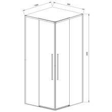 Душевой уголок 100х90 см Vincea Slim-N VSS-4SN9010CLB прозрачное