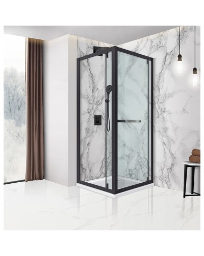 Душевой уголок 90х90 см Vincea Stile VSS-2ST9090CLB-R прозрачное