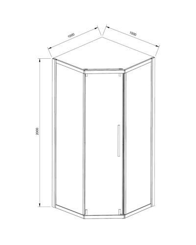 Душевой уголок 100х100 см Vincea Show VSP1-4SH100CL прозрачное