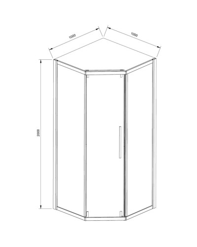 Душевой уголок 100х100 см Vincea Show VSP1-4SH100CLB прозрачное