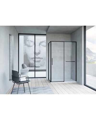 Душевой уголок 100x80 см Vincea Slim Soft VSR-1SS8010CLB прозрачное