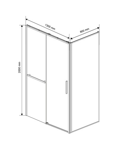 Душевой уголок 130x80 см Vincea Slim Soft VSR-1SS8013CLB прозрачное