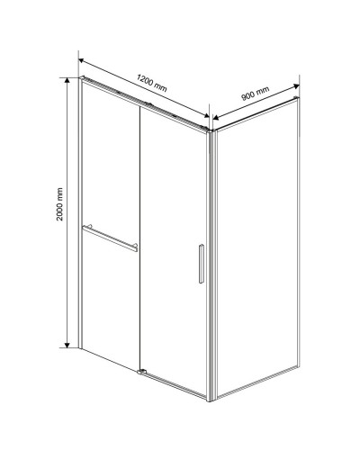 Душевой уголок 120х90 см Vincea Slim Soft VSR-1SS9012CGB тонированное