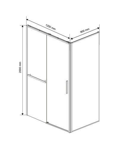 Душевой уголок 120х90 см Vincea Slim Soft VSR-1SS9012CLG прозрачное