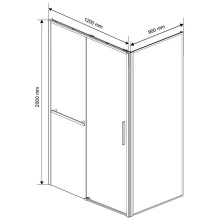 Душевой уголок 120х90 см Vincea Slim Soft VSR-1SS9012CLGM прозрачное