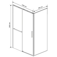 Душевой уголок 140х90 см Vincea Slim Soft VSR-1SS9014CLGM прозрачное