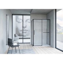 Душевой уголок 100x100 см Vincea Slim Soft VSR-1SS1010CLB прозрачное