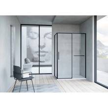 Душевой уголок 150х90 см Vincea Slim Soft VSR-1SS9015CLB прозрачное