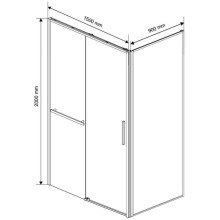 Душевой уголок 150х90 см Vincea Slim Soft VSR-1SS9015CLGM прозрачное