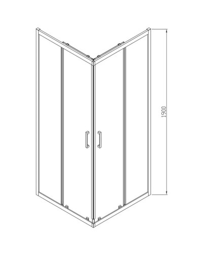 Душевой уголок 100х100 см Vincea Alpha VSS-3AL100CLB прозрачное