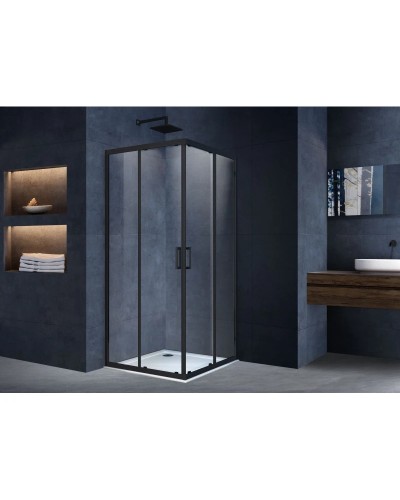 Душевой уголок 100х100 см Vincea Alpha VSS-3AL100CLB прозрачное