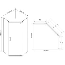 Душевой уголок 90х90 см Vincea Stresa VSP-1S900CLGM прозрачное