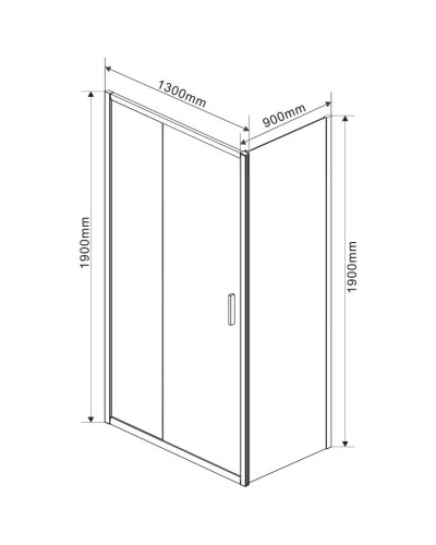 Душевой уголок 130х90 см Vincea Garda VSR-1G9013CLGM прозрачное