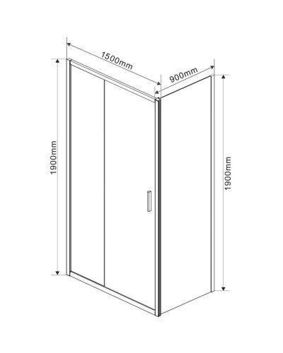 Душевой уголок 150х90 см Vincea Garda VSR-1G9015CLGM прозрачное