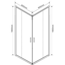 Душевой уголок 90х80 см Vincea Garda VSS-1G8090CLGM прозрачное