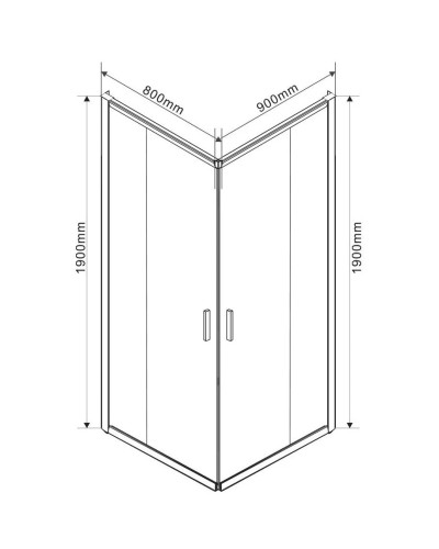 Душевой уголок 90х80 см Vincea Garda VSS-1G8090CLGM прозрачное