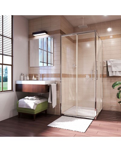 Душевой уголок WasserKRAFT Main 100x100 41S19 профиль Хром стекло прозрачное