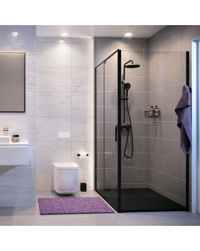 Душевой уголок WasserKRAFT Elbe 120х90 74P07 профиль Черный матовый стекло прозрачное