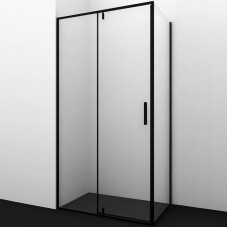 Душевой уголок WasserKRAFT Elbe 90х90 74P03 профиль Черный матовый стекло прозрачное