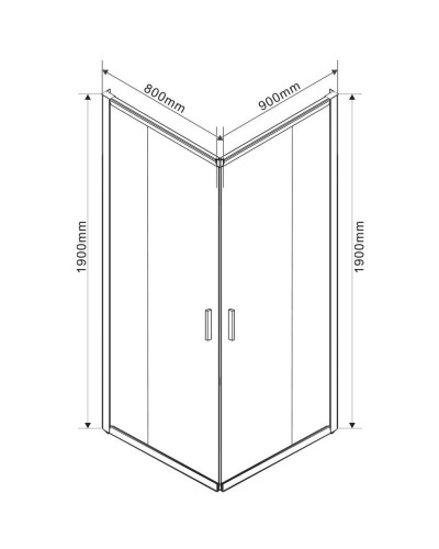 Душевой уголок 90х80 см Vincea Garda VSS-1G8090CGB тонированное