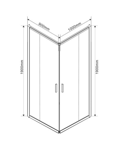 Душевой уголок 100х90 см Vincea Garda VSS-1G9010CLGM прозрачное