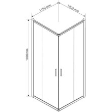 Душевой уголок 110х100 см Vincea Garda VSS-1G1011CLGM прозрачное