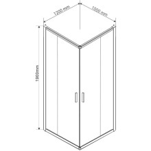 Душевой уголок 120х100 см Vincea Garda VSS-1G1012CLGM прозрачное