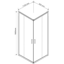 Душевой уголок 110х90 см Vincea Garda VSS-1G9011CGB тонированное