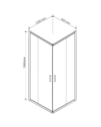 Душевой уголок 120х90 см Vincea Garda VSS-1G9012CGB тонированное