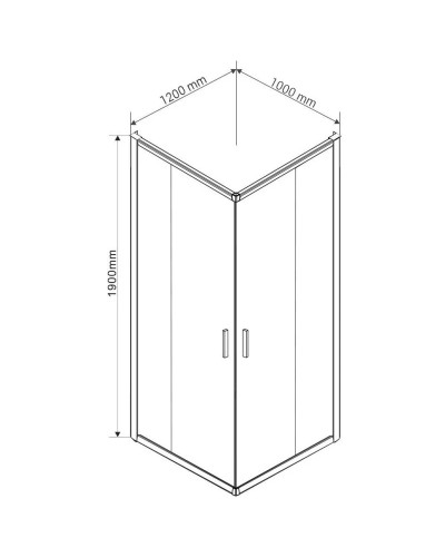 Душевой уголок 120х100 см Vincea Garda VSS-1G1012CGB тонированное