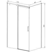 Душевой уголок 110х90 см Vincea Dice VSR-4D9011CLB прозрачное